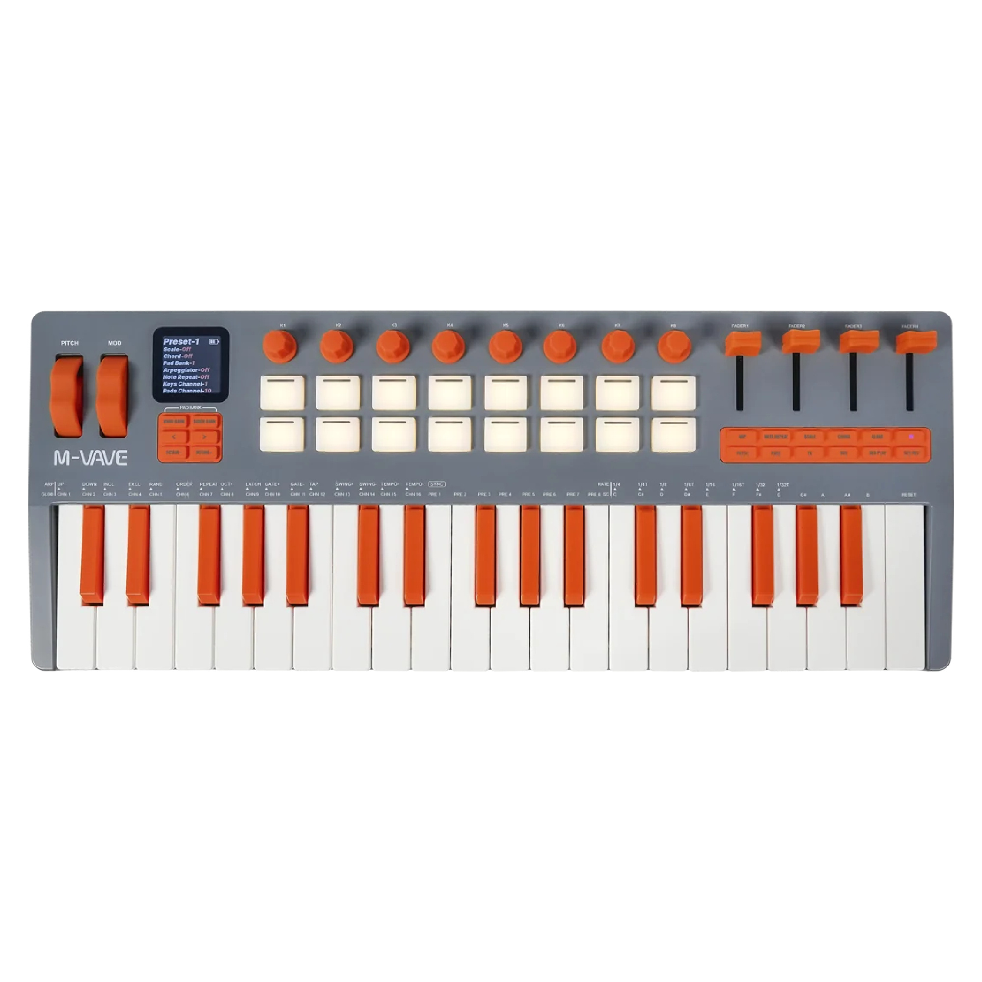 M-VAVE SMK-37 ELITE 37 Tuşlu Dahili Synth'li MIDI Klavye