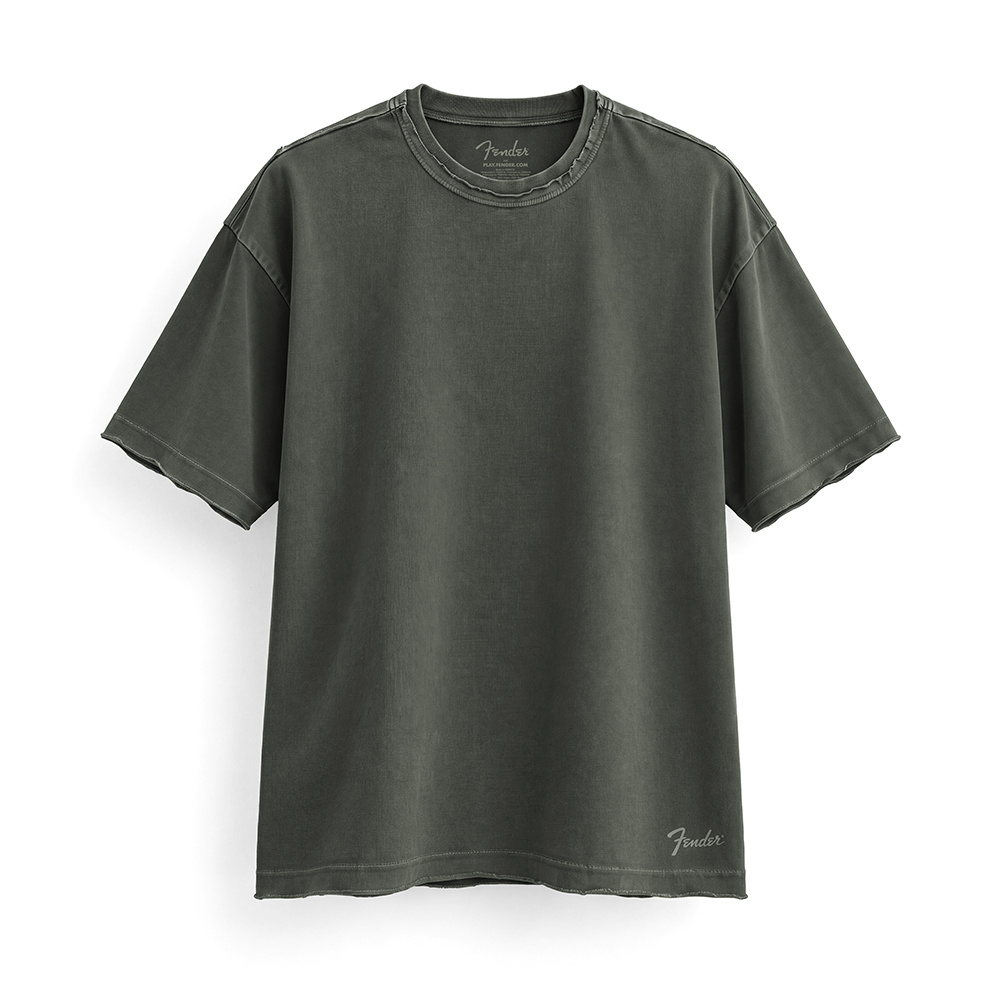 FENDER® Wash Raw Edge Grafik Mint Yeşili T-Shirt