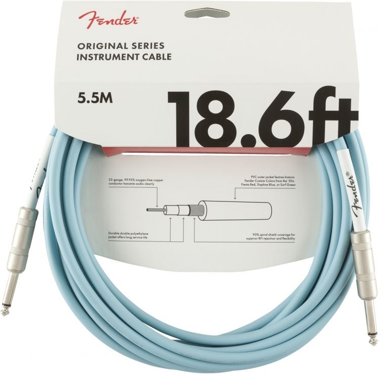 Fender Original Daphne Blue 5.5 Metre Enstürman Kablosu