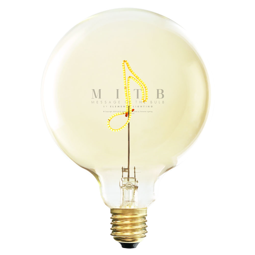 Message in the Bulb A Poser G125 - E27 - 2w – 2700k/Fumé Ampul