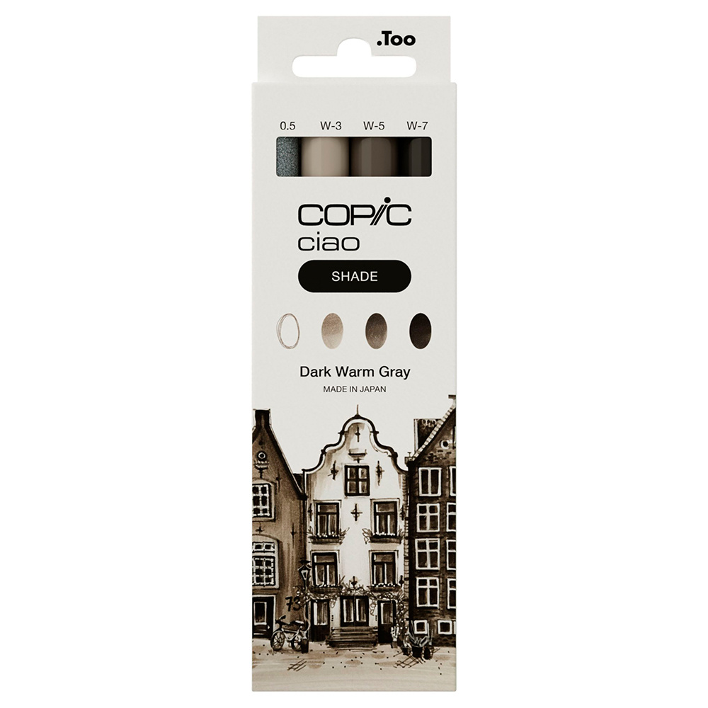 COPIC Ciao 4lü Shade Set - Dark Warm Grey