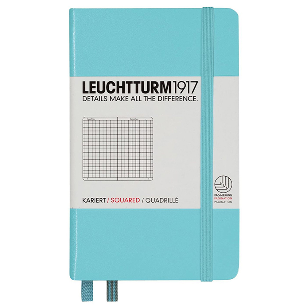 LEUCHTTURM Not Defteri Cep Boy (A6) Kareli, Turkuaz