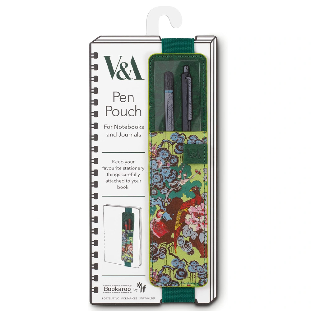 IF Bookaroo Defter Üstü Kalemlik - Yeşil Çiçek Desenli