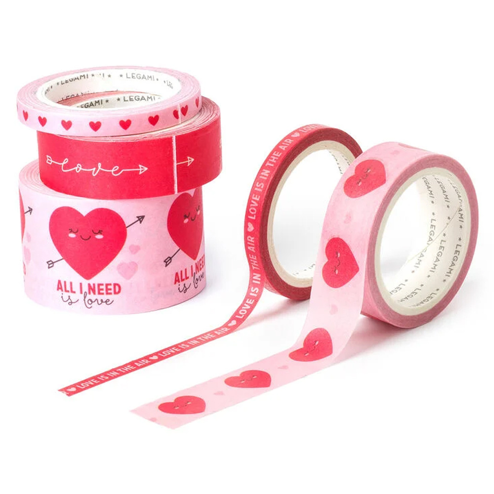 LEGAMI Mini 5 Kağıt Bant Heart Set