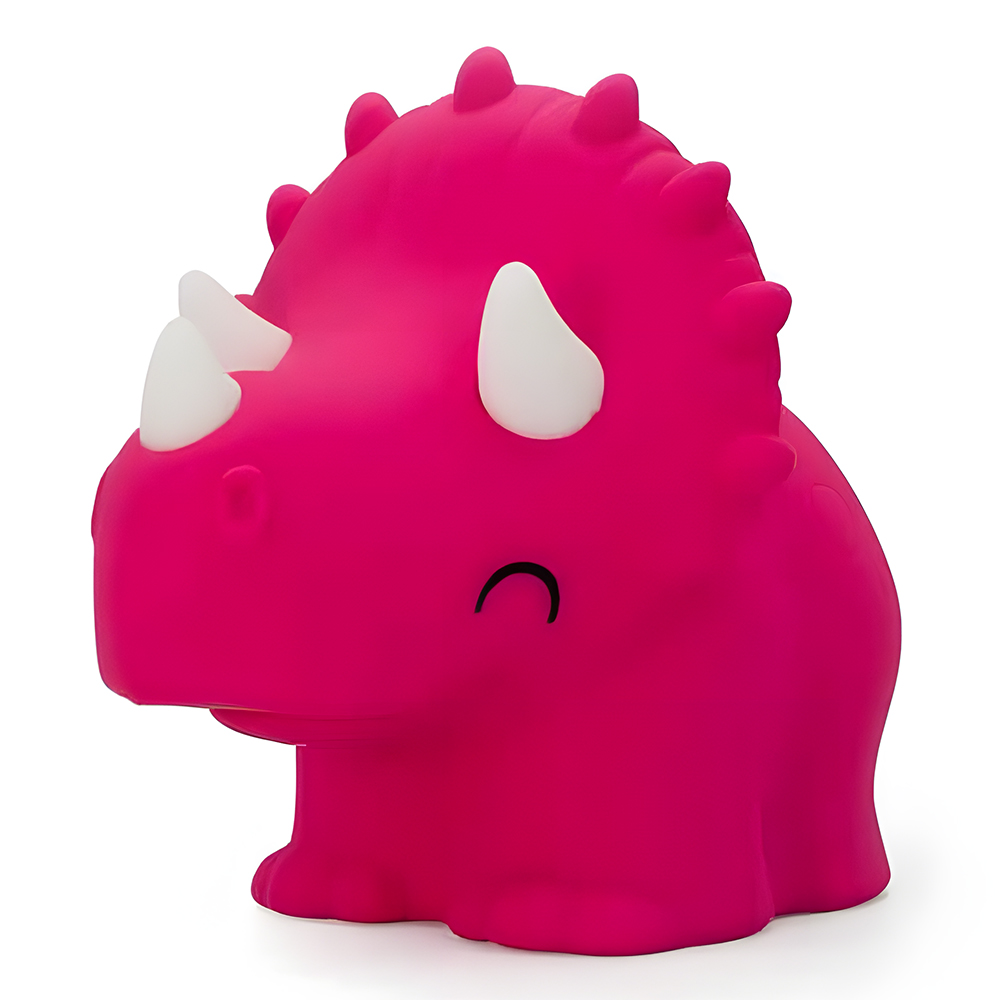 DHINK Silikon Gece Lambası Triceratops Pembe