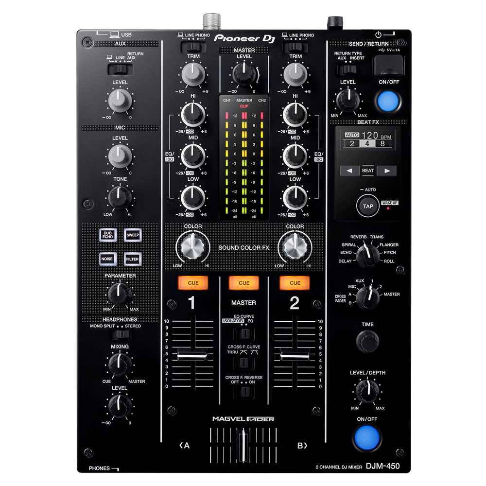 PIONEER DJ by ALPHATHETA DJM-450 2 Kanal Efektli DJ Mikseri
