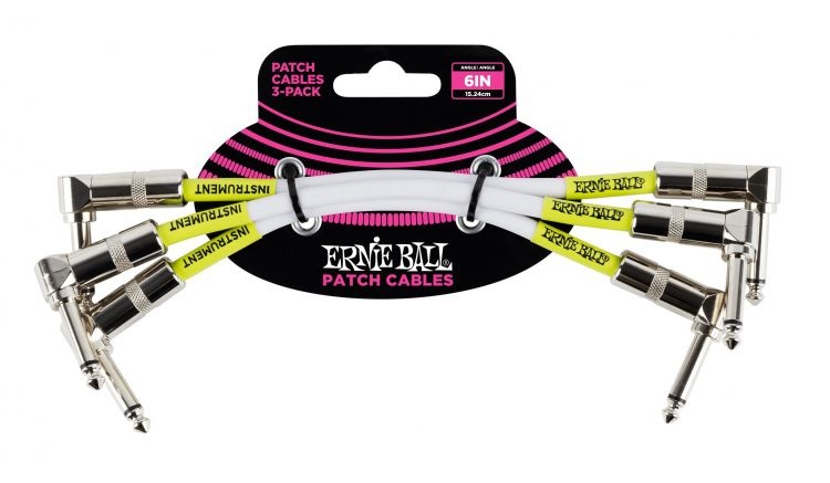 ERNIE BALL P06051 L/L 3'lü Paket  15cm Pedal Ara Kablo