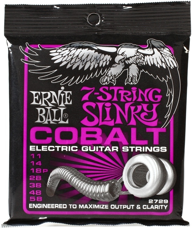 ERNIE BALL Power Slinky Cobalt 11-58 7 Telli Elektro Gitar Teli
