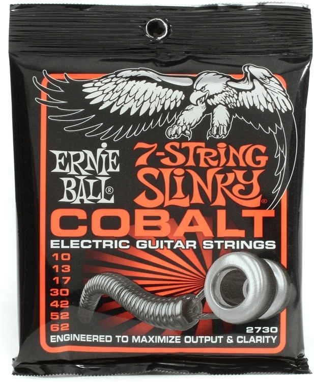 ERNIE BALL Skinny Top H.Bottom Slinky Cobalt 10-62 7 Telli Elektro Gitar Teli