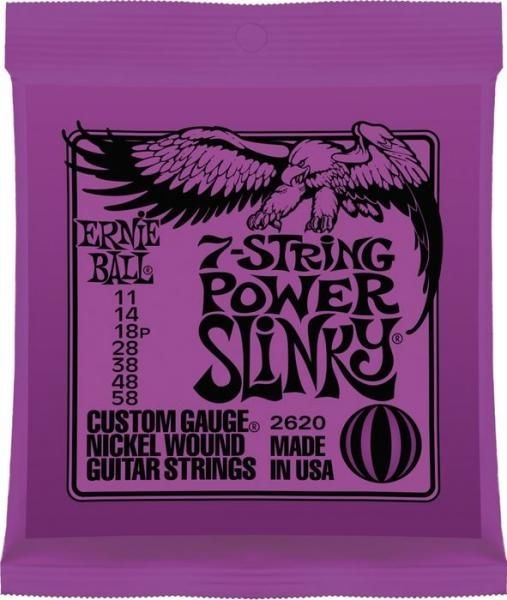 ERNIE BALL Power Slinky 11-58 7 Telli Nickel Wound Elektro Gitar Teli
