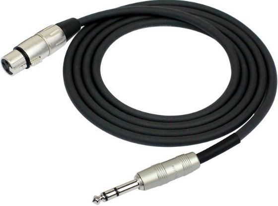 KIRLIN MP-484PR-3M-BK Düz/TRS Uçlu 3 Metre Siyah Enstrüman Kablosu