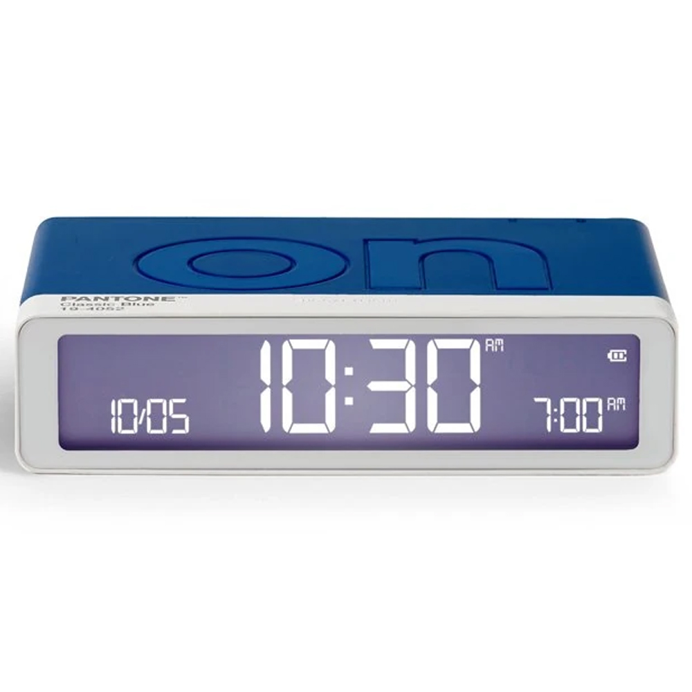 LEXON x Pantone Flip Klasik Şarj Edilebilir Alarm Saat Mavi