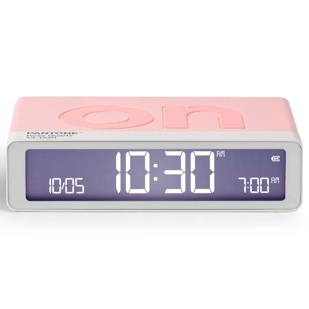 LEXON x Pantone Flip Klasik Şarj Edilebilir Alarm Saat Pembe