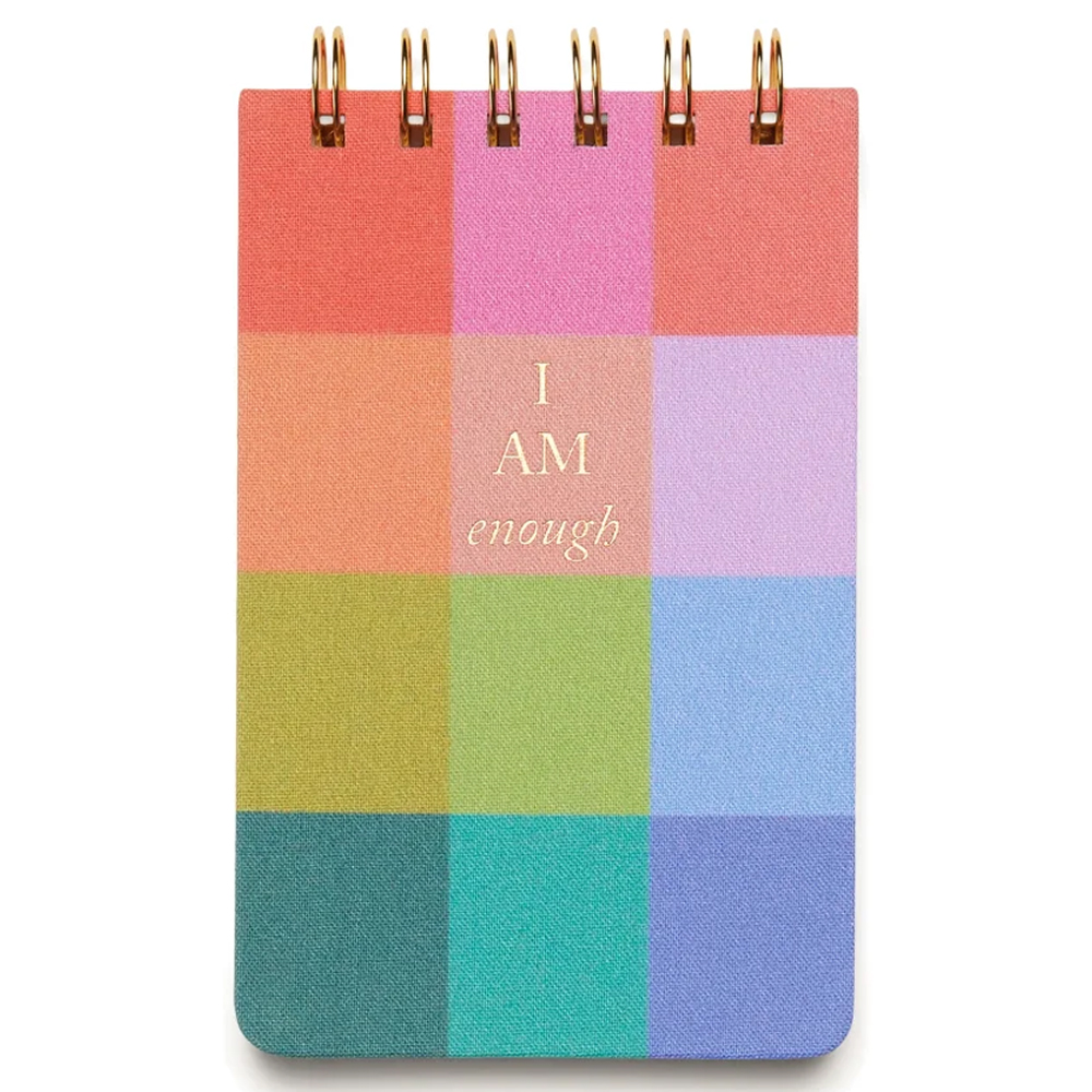 DESIGNWORKS INK Twin Wire Notepad Rainbow Check