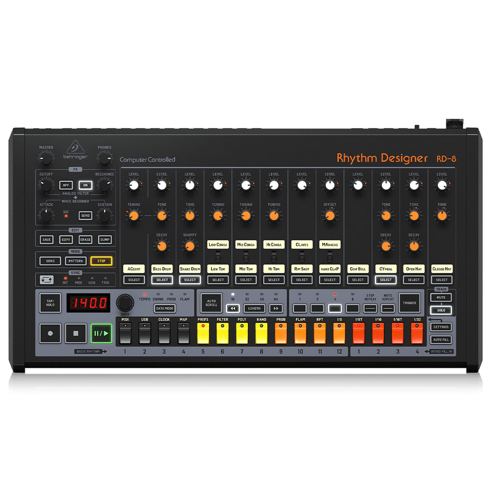 BEHRINGER Çift Mod Filtreli Klasik Analog Davul Makinesi