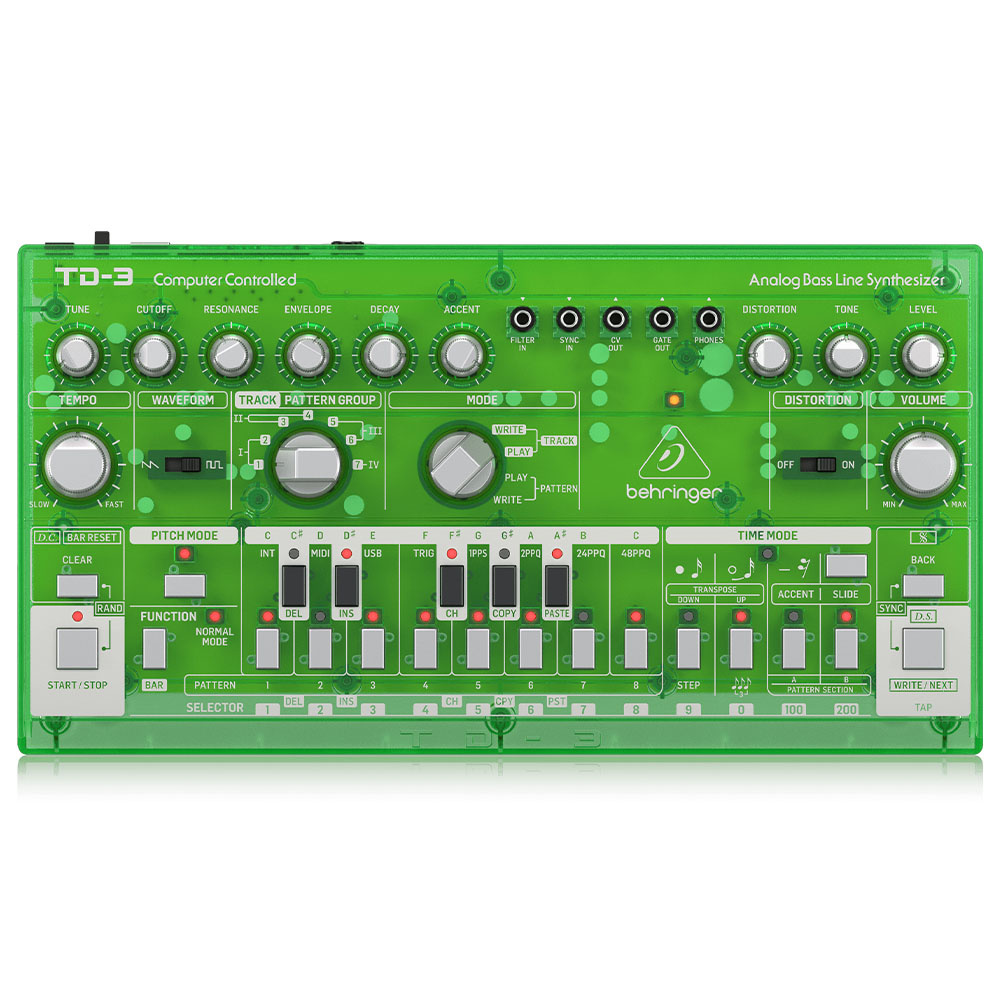 BEHRINGER TD-3-LM Analog Bass Line Synthesizer (Yeşil)
