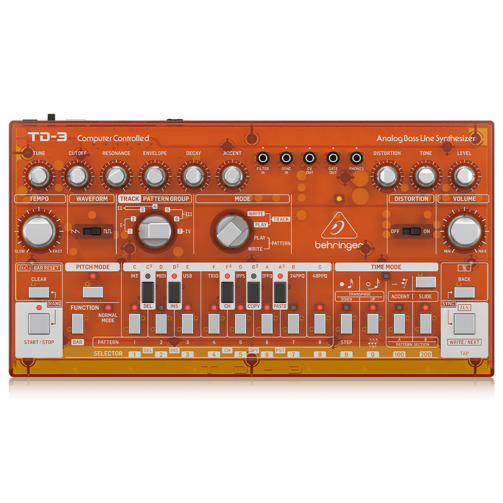 BEHRINGER TD-3-TG  Analog Bass Line Synthesizer (Turuncu)