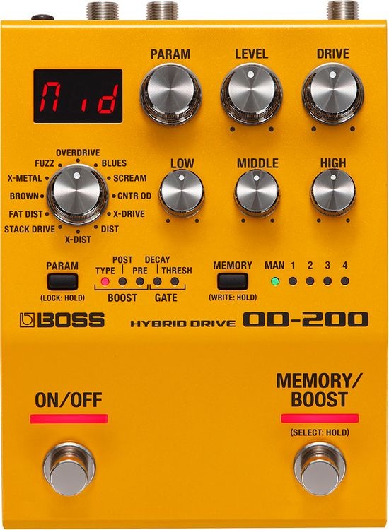 BOSS OD-200 Hybrid Drive Kompakt Efekt Pedalı