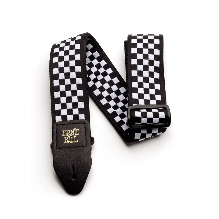 ERNIE BALL P04149 - Black & White Checkered Jacquard Gitar Askısı