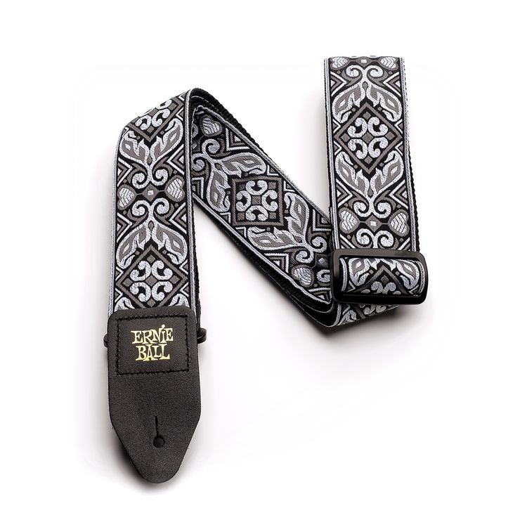 ERNIE BALL P04166 - Tribal Silver and White Jacquard Gitar Askısı