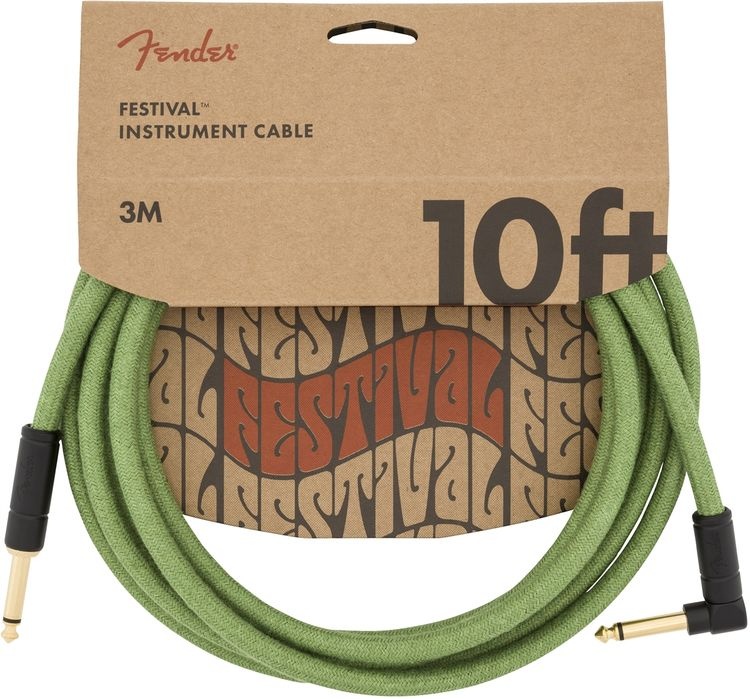 Fender 10' Angled Festival Pure Hemp Enstürman Kablosu