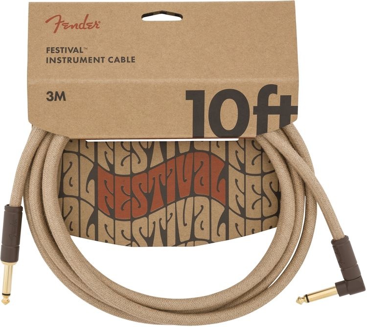 Fender 10' Angled Festival Pure Hemp Enstrüman Kablosu