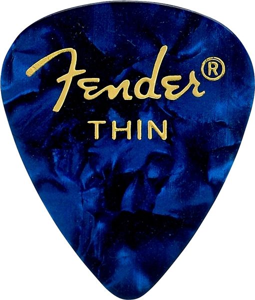 Fender 351 Shape Premium İnce 12'li Paket Blue Moto Pena