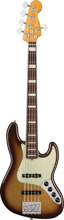 Fender American Ultra Jazz Bass V Gülağacı Klavye Mocha Burst Bas Gitar