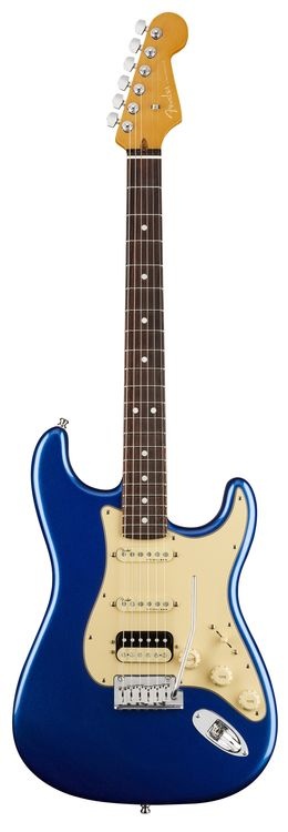 Fender American Ultra Stratocaster HSS Gülağacı Klavye Cobra Blue Elektro Gitar