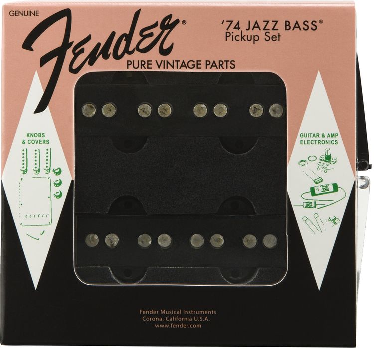 Fender American Vintage '74 Jazz Bass Set of 2 Manyetik Seti