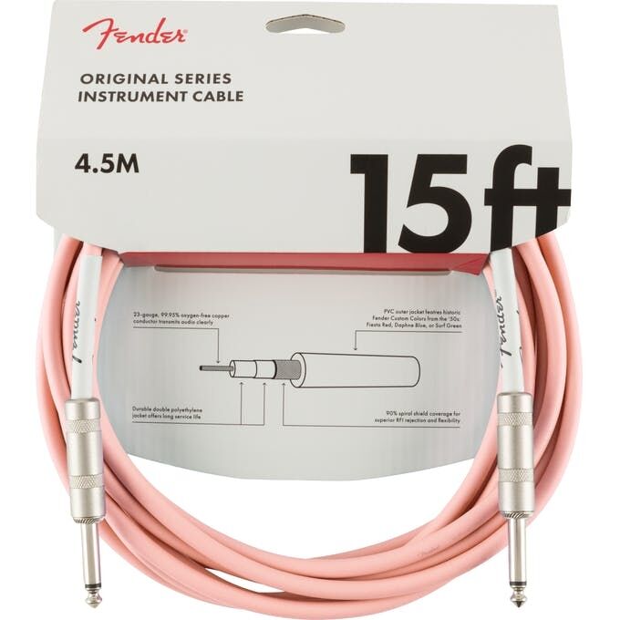 Fender Limited Edition Original Instrument Cable 15 Shell Pink Kablo