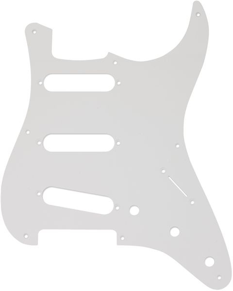 Fender S/S/S 8-Delik Mount White 1-Ply Strat Pickguard