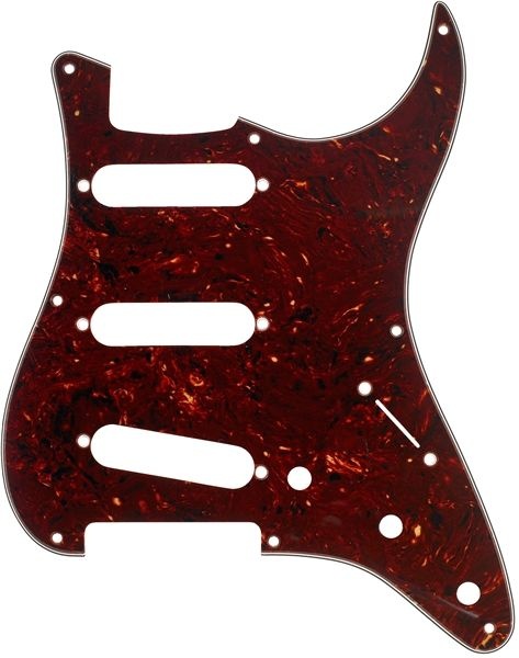 Fender S/S/S 8-Delik Mount Tortoise Shell 4-Ply Strat  Pickguard