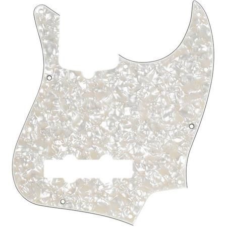 Fender 10 Delikli 4-Ply Aged White Moto Jazz Bass Pickguard