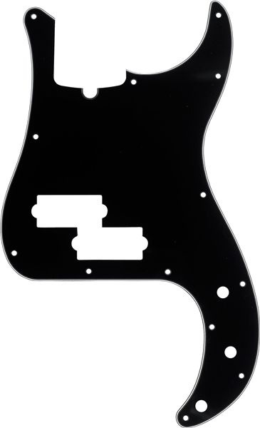 Fender Precision 13-Delik Mount with Truss Rod Notch Black 3-Ply Bass Pickguard