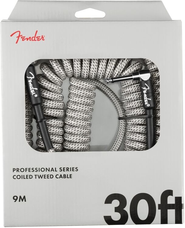 Fender Professional  9 Metre  White Tweed Coil Enstrüman Kablosu