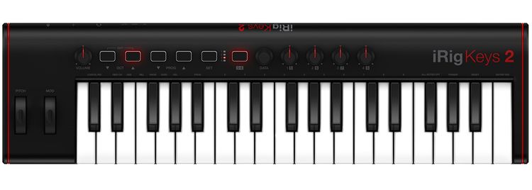 IK Multimedia iRig Keys 2 37-Mini Tuşlu Kompakt MIDI Klavye (iOS, Android, Mac & PC)