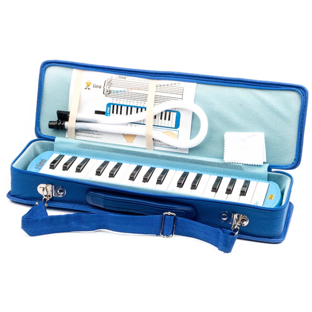 LINO LN-32-M 32 Tuş Çantalı Melodika - Mavi Fiyatı, Özellikleri