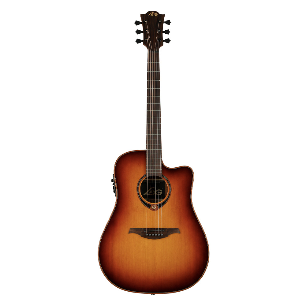 ギター Lag Guitars T118ACE BRS LAG GLA T118DCE-BRS Dreadnought Cutaway Elektro Akustik Gitar