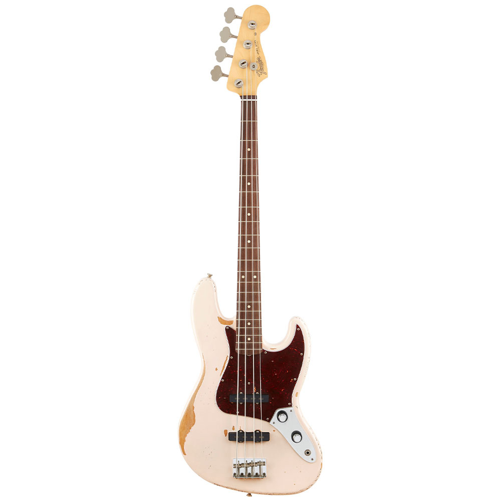 Fender Flea Jazz Bass Gülağacı Klavye Road Worn Shell Pink Bas Gitar
