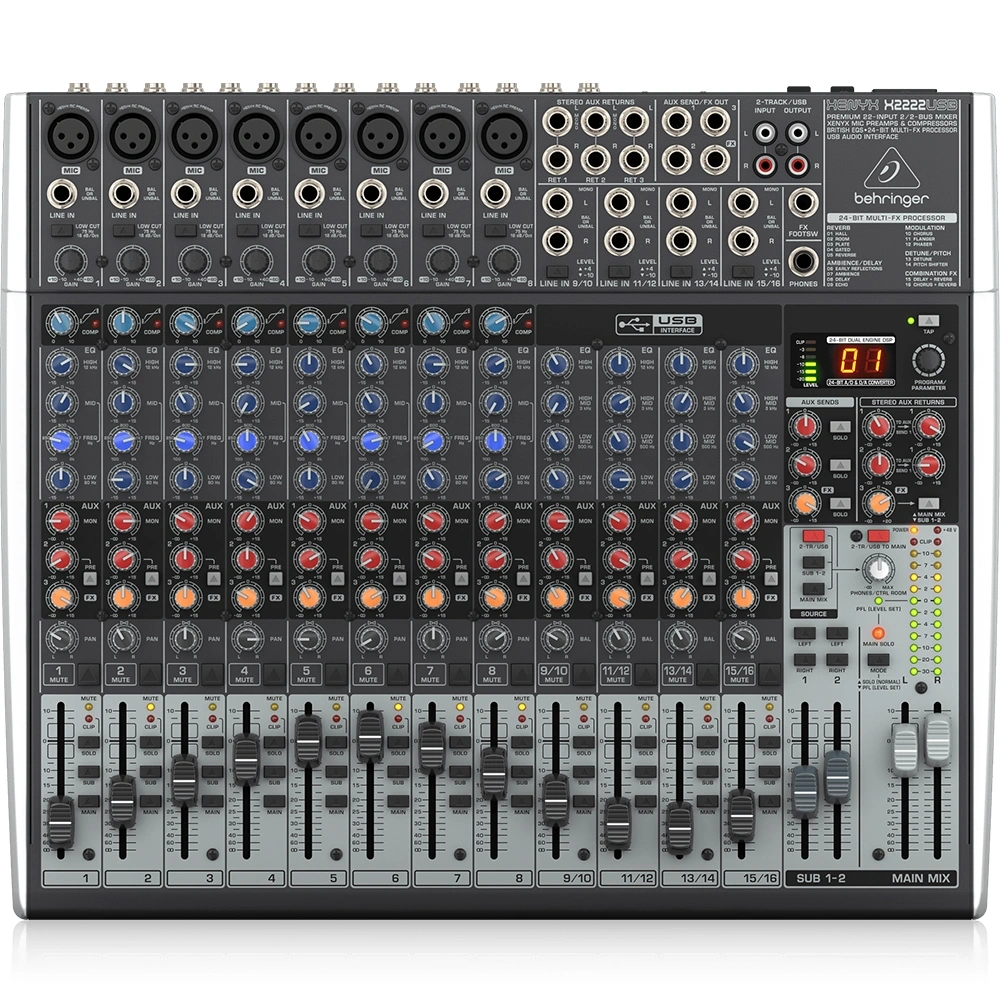 BEHRINGER XENYX X2222USB ミキサー BEHRINGER X2222USB Mixer Fiyatı, Özellikleri | ZUHAL - 50 Yıldır