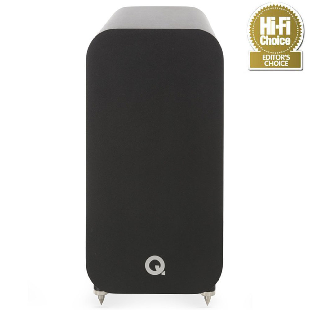 Q Acoustics 3060S Subwoofer Attivo 150W Con Driver 200mm, Sottile, Nero Satinato – Per Home Theater E Sistemi Hi-fi