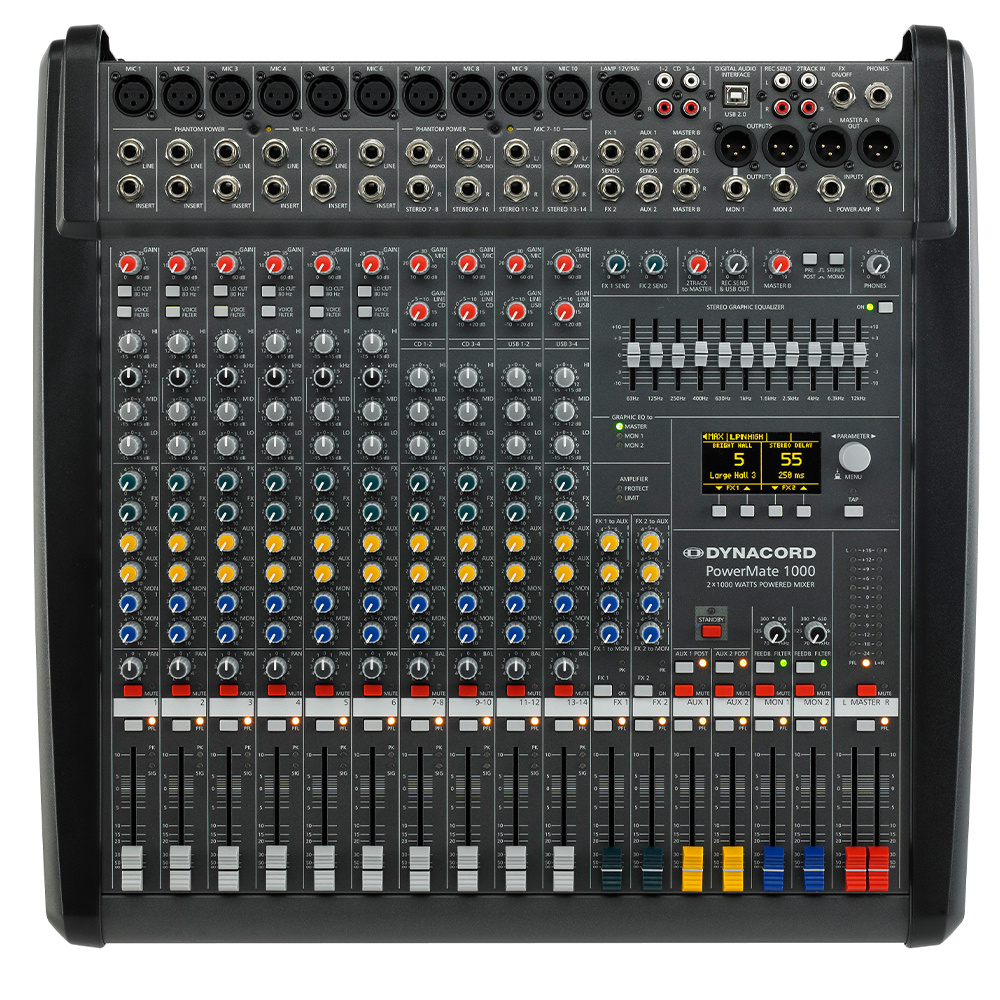 Dynacord POWERMATE 1000-3 10 Kanal Kompakt Power Mikser Fiyatı