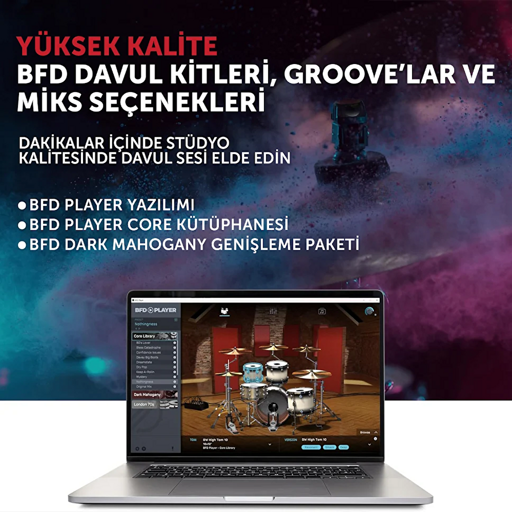 ALESIS Nitro Ultimate 9 Parça Elektronik Davul Seti (Bluetooth ve