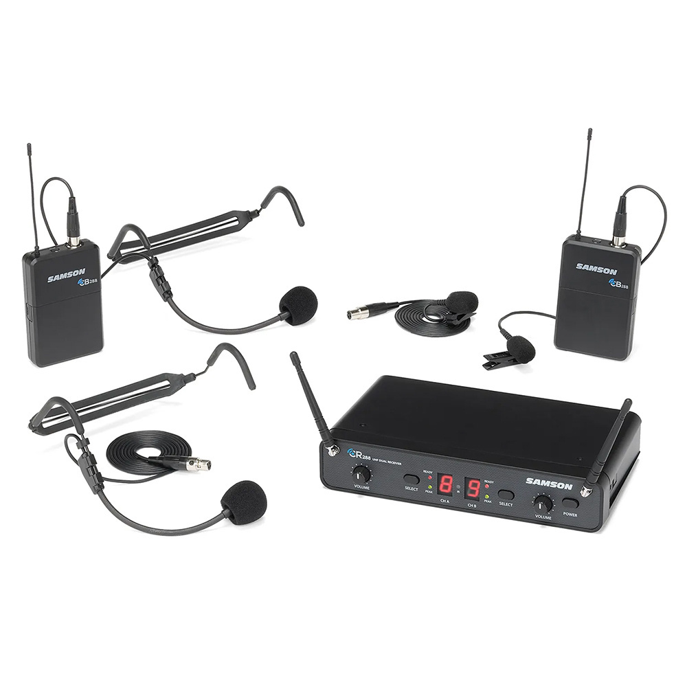 SAMSON SWC288PRES-I CR288 2 Kanal UHF Telsiz Yaka ve Headset