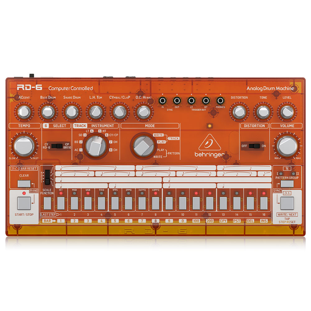 BEHRINGER RD-6-TG RHYTHM DESIGNER Analog Davul Makinesi (Turuncu