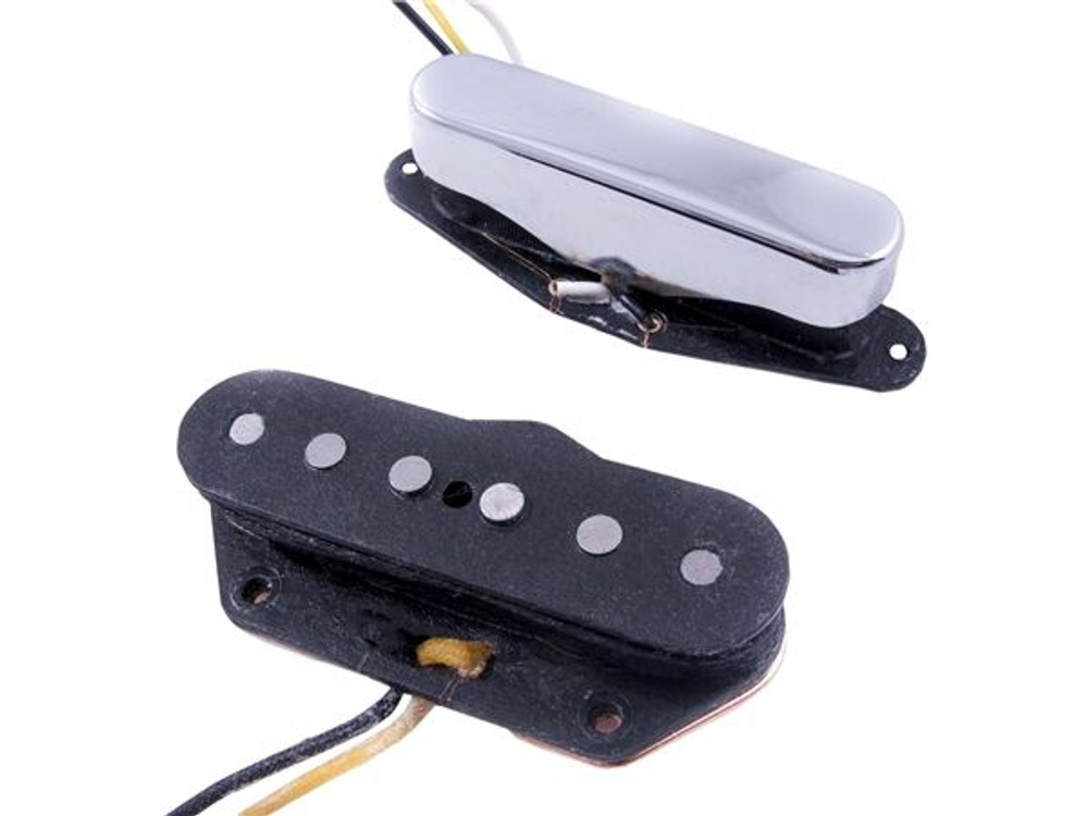 Fender Custom Shop Twisted Tele Tonabnehmer-Set – 2 Stück, Schwarz/Chrom – Vintage-Sound Mit Alnico 5 Magneten