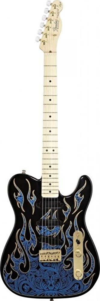 Fender James Burton Telecaster Akçaağaç Blue Paisley Flames