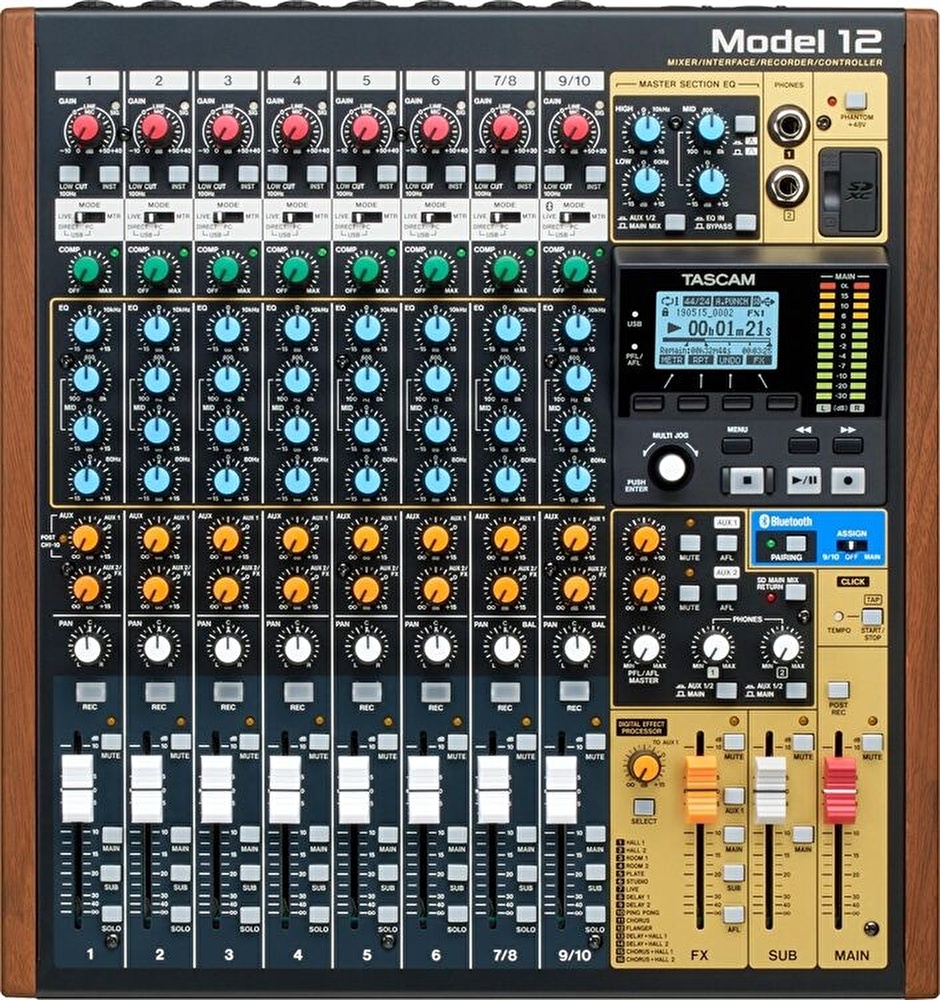 TASCAM MODEL 12 / Analog-Dijital Mixer Fiyatı, Özellikleri | ZUHAL