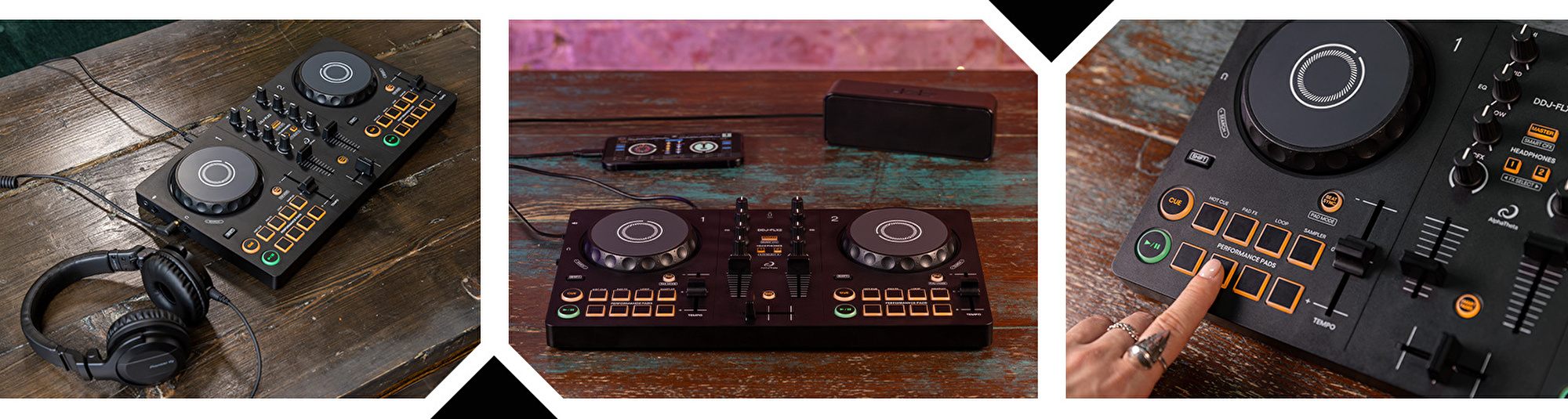 ALPHATHETA DDJ-FLX2 2 Kanal rekordbox DJ Kontrol Ünitesi (Mac/PC
